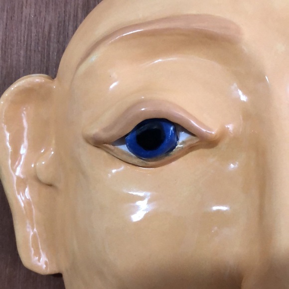 MANGO TREE STUDIOS Ceramic Mask Wall Art 7.5” New - Picture 8 of 15